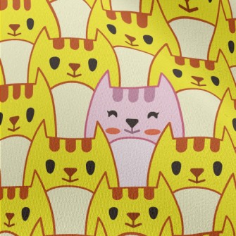 There Is A Pink Cat Among Yell Chiffon