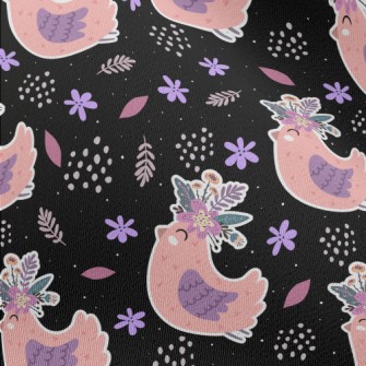 Bird Wearing A Wreath Chiffon
