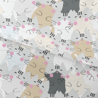 Lazy Blush Cat Waterproof Oxford