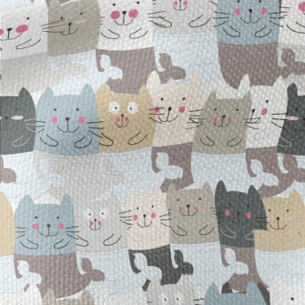 Clumsy And Silly Mermaid Cat Waterproof Canvas