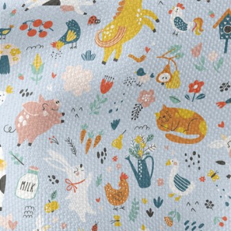 Happy Jumping Animals Waterproof Canvas