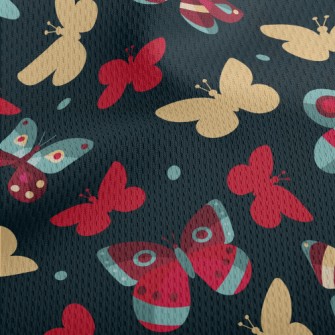 Butterflies With Charming Colo Athletic Mesh Flat Back