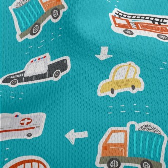 Various Professional Vehicles Athletic Mesh Flat Back