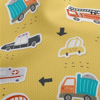 Children&#39;s Cute Car Athletic Mesh Flat Back