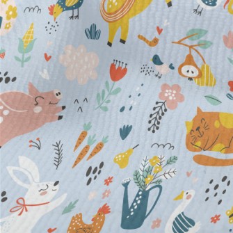 Happy Jumping Animals Terry