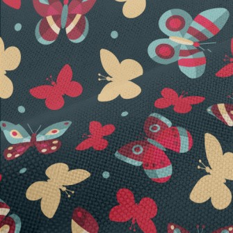 Butterflies With Charming Colo Performance Linen