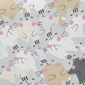 Lazy Blush Cat Twill