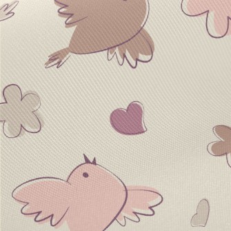 Simple Color Blocks Of Birds A Twill