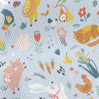 Happy Jumping Animals Standard Corduroy