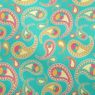 Colorful Paisley Flowers Dobby