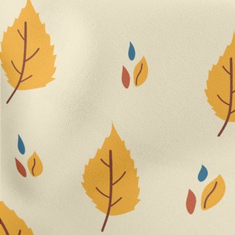 Simple Color Leaves Stretch Ponte