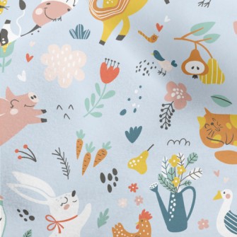 Happy Jumping Animals Micro Fleece