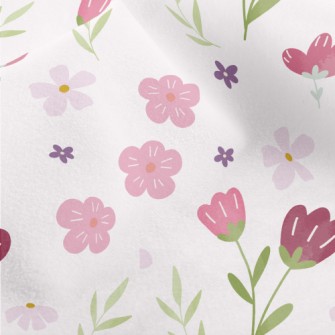 Simple Texture Flowers Micro Fleece