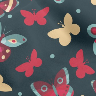 Butterflies With Charming Colo Micro Fleece