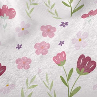 Simple Texture Flowers Minky