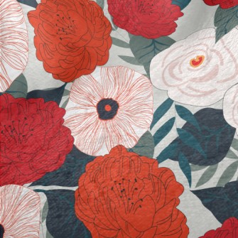 Exquisite And Stunning Flowers Minky