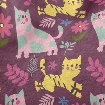 Cats With Different Patterns Minky