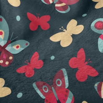 Butterflies With Charming Colo Minky