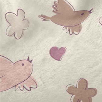 Simple Color Blocks Of Birds A Minky