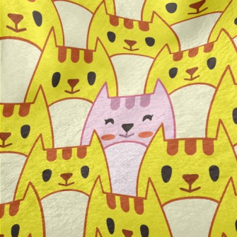 There Is A Pink Cat Among Yell Minky