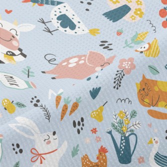 Happy Jumping Animals Piqué