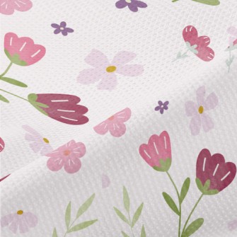 Simple Texture Flowers Piqué