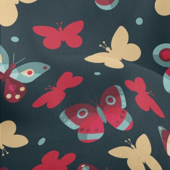 Butterflies With Charming Colo Lightweight Performance Linen