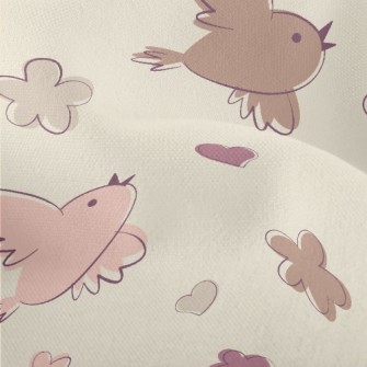 Simple Color Blocks Of Birds A Lightweight Performance Linen