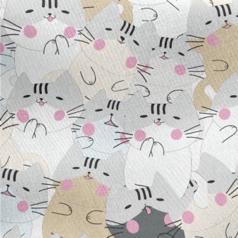 Lazy Blush Cat Jersey Backed Fleece