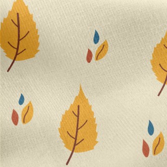 Simple Color Leaves Jersey Backed Fleece
