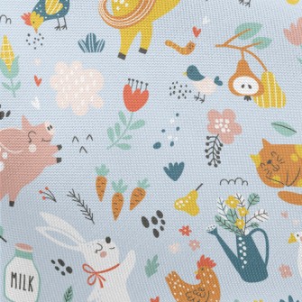 Happy Jumping Animals Pongee