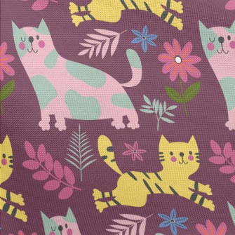 Cats With Different Patterns Pongee