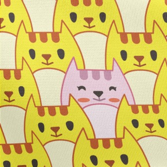 There Is A Pink Cat Among Yell Pongee