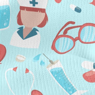 Medical Profession Pattern Stretch Jersey