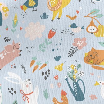 Happy Jumping Animals Stretch Jersey