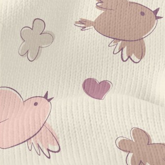 Simple Color Blocks Of Birds A Stretch Jersey