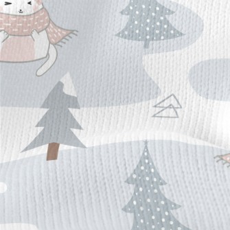 Cold Winter Scarf Cat Stretch Jersey