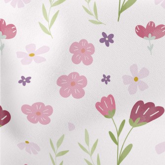 Simple Texture Flowers Lightweight Cotton Poplin