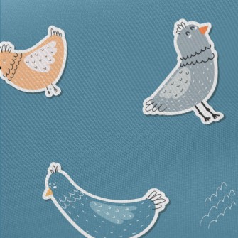 3D Children&#39;s Various Bird Midweight Cotton Poplin