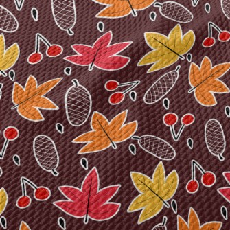 Color-changing Maple Leaves An Birdseye Piqué