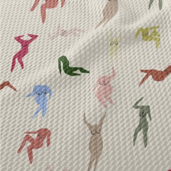 Color Block Sexy Naked Woman Birdseye Piqué