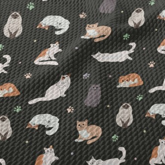 Relaxed And Comfortable Cat Birdseye Piqué