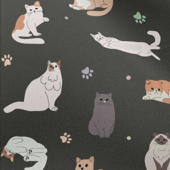 Relaxed And Comfortable Cat Chiffon