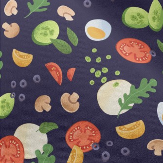 Hand Drawn Fresh Vegetables Chiffon