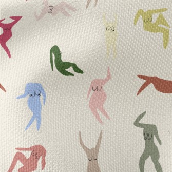Color Block Sexy Naked Woman Waterproof Canvas