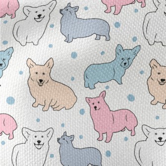 Colorful Simple Corgi Waterproof Canvas