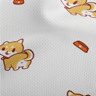 Cute And Playful Shiba Inu Athletic Mesh Flat Back