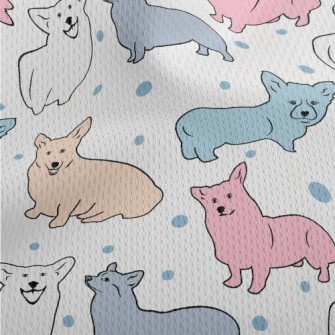 Colorful Simple Corgi Athletic Mesh Flat Back