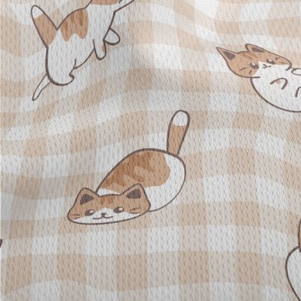 Cute And Lively Cat Athletic Mesh Flat Back