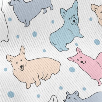 Colorful Simple Corgi Standard Corduroy